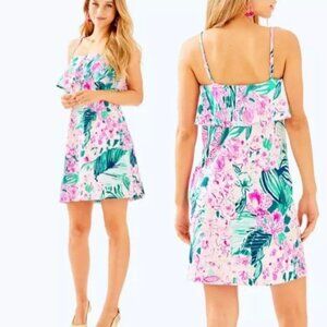 Lilly Pulitzer Dress Womens Size Small Annastasha Tidal Wave Pans Garden Floral